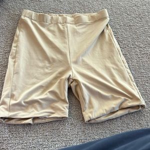Princess Polly athletic biker shorts tan
